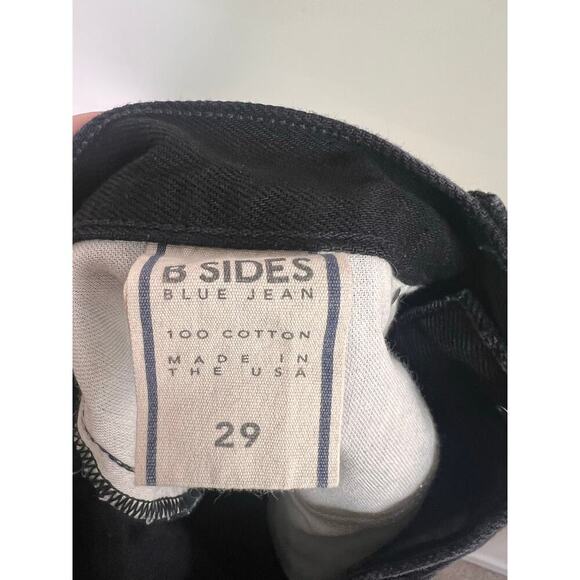 B Sides Blue Jeans 100% Cotton Button Fly Ankle Jeans Black Women's Size 29 - Picture 9 of 9